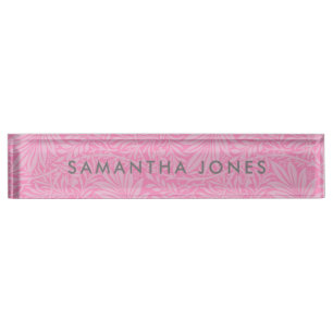 Porte-nom Pour Bureau Vibes Florales de Plage Classiques Personnalisées