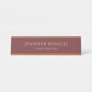 Porte-nom Pour Bureau Vin & Or Couleur Professionnel Moderne et tendance