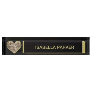 Porte-nom Pour Bureau Vintage couple Romance, homme et femme amour
