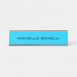 Porte-nom Pour Bureau Vivid Ciel bleu minimaliste Plaine lisible moderne