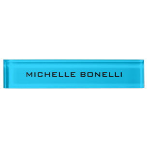 Porte-nom Pour Bureau Vivid Ciel bleu minimaliste Plaine lisible moderne