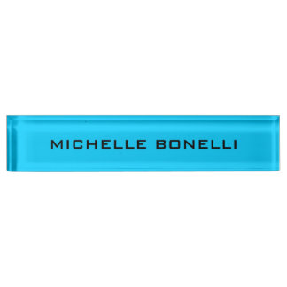 Porte-nom Pour Bureau Vivid Ciel bleu minimaliste Plaine lisible moderne