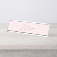 Votre texte | Élégant Script & Soft Blush Rose