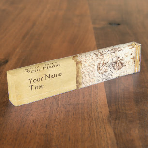 Porte-nom Pour Bureau Vues d'un foetus dans l'utérus, Obstétrique Gynéco