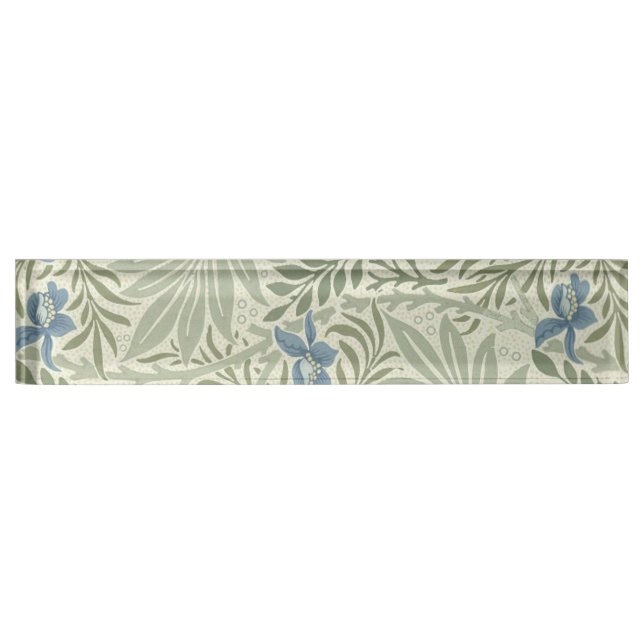 Porte-nom Pour Bureau William Morris Larkspur Fond d'écran floral (Devant)