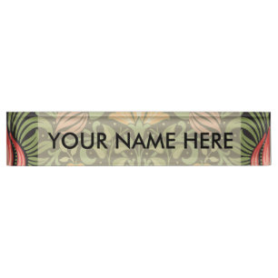 Porte-nom Pour Bureau William Morris Persian Floral Antique