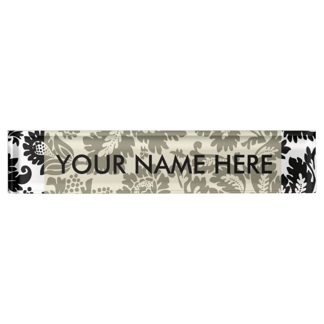 Porte-nom Pour Bureau William Morris Venetian Damask Brocade (Devant)