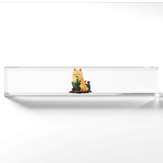 Porte-nom Pour Bureau Wolf26 : (Devant)