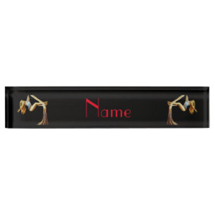 Porte-nom Pour Bureau yoga aérien Thunder_Cove