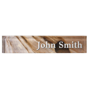 Porte-nom Pour Bureau Zion Canyon Mur I Abstrait Nature Photographie