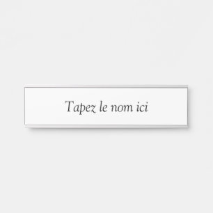 Porte-nom Pour Porte A personnaliser