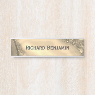 Porte-nom Pour Porte Agate Brown