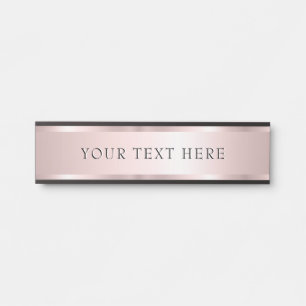 Porte-nom Pour Porte Ajoutez Votre Texte Nom Or Rose Télécharger Logo