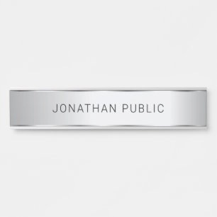 Porte-nom Pour Porte Argent métallique Look Modèle élégant moderne