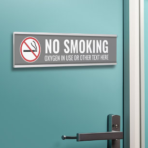 Porte-nom Pour Porte Avertissement de non-fumeur Oxygène en cours d'uti