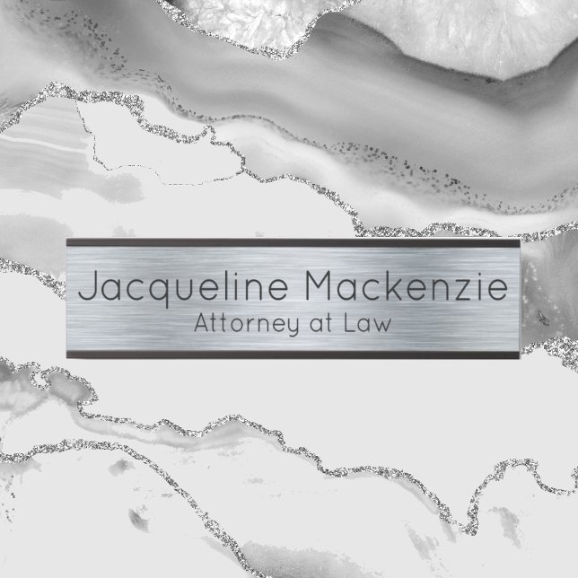 Porte-nom Pour Porte Avocat de droit Silver (Créateur téléchargé)