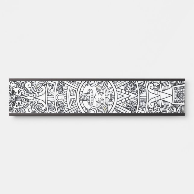 Porte-nom Pour Porte AZTEC OU MEXICA mexicaine (Devant)