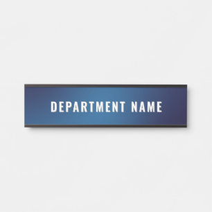 Porte-nom Pour Porte Bleu Moderne Simple Nom du département Panneau de