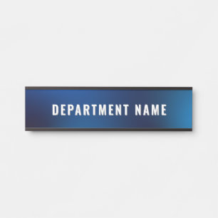 Porte-nom Pour Porte Bleu tendanceModerne simple Nom du département Pan