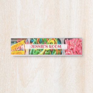 Porte-nom Pour Porte Bonbons colorés Salle pour enfants personnalisée
