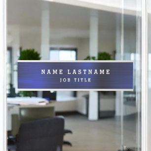Porte-nom Pour Porte Bureau bleu marine professionnel élégant