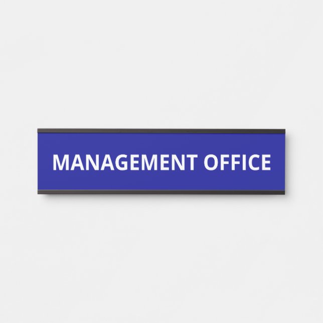 Porte-nom Pour Porte Bureau de gestion simple de la marine (Devant)