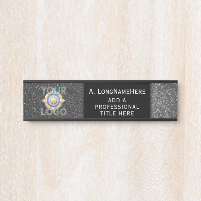 Porte-nom Pour Porte Bureau de sécurité informatique de la technologie  (Devant)