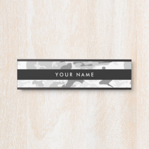 Porte-nom Pour Porte Camo Gris, Camo Hiver, Camouflage Neige, Militaire