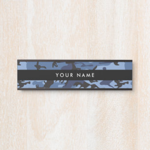 Porte-nom Pour Porte Camo Navy, Camouflage Bleu, Militaire, Armée