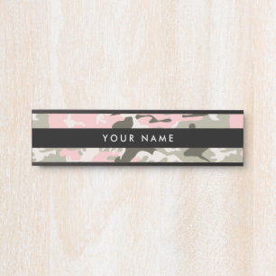Porte-nom Pour Porte Camo rose et vert, Camouflage, Militaire, Armée