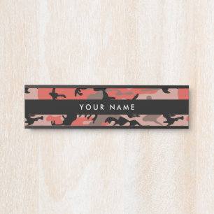 Porte-nom Pour Porte Camo rouge et marron, Camouflage, Militaire, Armée