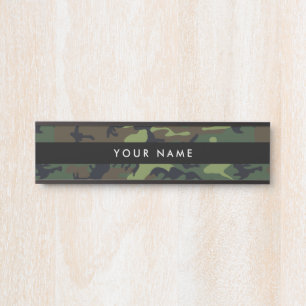 Porte-nom Pour Porte Camo Vert, Camouflage, Militaire, Armée