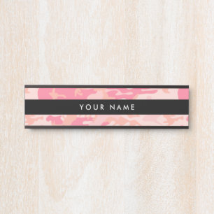 Porte-nom Pour Porte Camouflage rose, Militaire, Armée