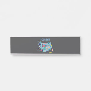 Porte-nom Pour Porte Carte Islande