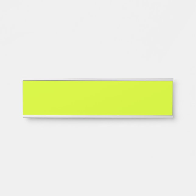 Porte-nom Pour Porte  Chartreuse Jaune (couleur unie)  (Devant)