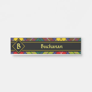 Porte-nom Pour Porte Clan Buchanan Tartan