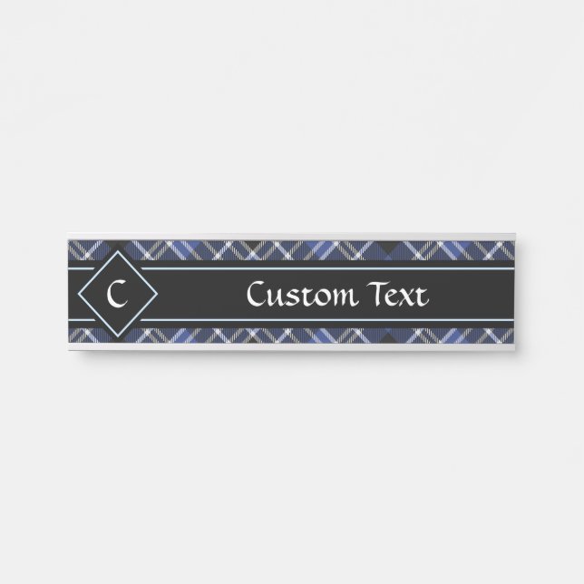 Porte-nom Pour Porte Clan Clark Tartan (Devant)