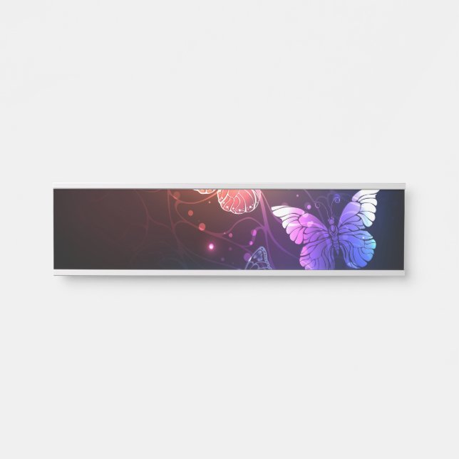 Porte-nom Pour Porte Clowing Night Butterflies (Devant)