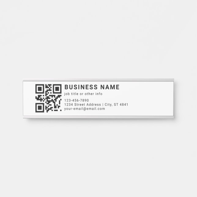 Porte-nom Pour Porte Code QR promotionnel d'entreprise (Devant)