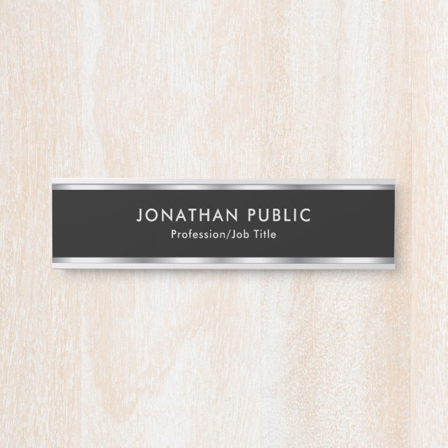 Porte-nom Pour Porte Conception professionnelle moderne personnalisée n (Devant)