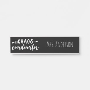 Porte-nom Pour Porte Coordinateur du bureau Coworker du Chaos