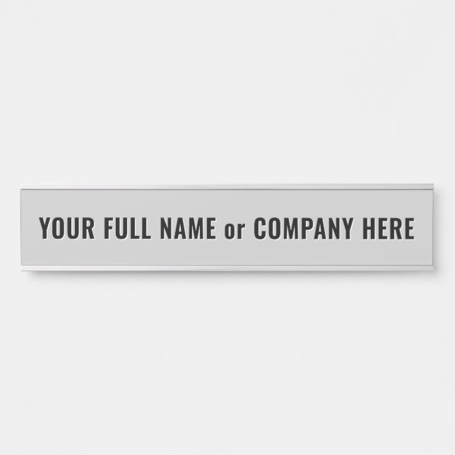 Porte-nom Pour Porte Create Your Own Design Name Door Sign Template (Devant)