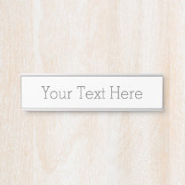 Porte-nom Pour Porte Create Your Own Hanging Name Plate, Silver