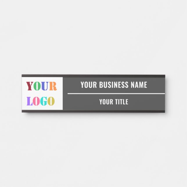 Porte-nom Pour Porte Custom Company Logo Name Business Office Door Sign (Devant)