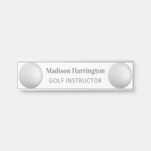 Porte-nom Pour Porte Custom Name & Occupation Golf Ball