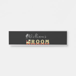 Porte-nom Pour Porte Décoration murale de chambre de garçon de train am