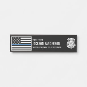 Porte-nom Pour Porte Département d'officier de police personnalisé lign