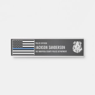 Porte-nom Pour Porte Département d'officier de police personnalisé lign