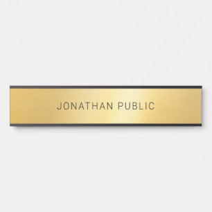 Porte-nom Pour Porte Elégant Faux Gold Moderne Simple Glamor tendance