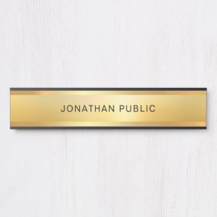 Porte-nom Pour Porte Elégant Gold Look Moderne Glamor Modèle tendance